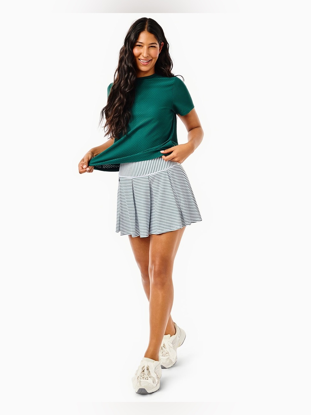 XL Addison Bay, Smooth Sport 14in Pleated Racquet Skort